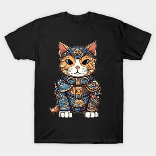 Cute Miaw Cat in Armor T-Shirt